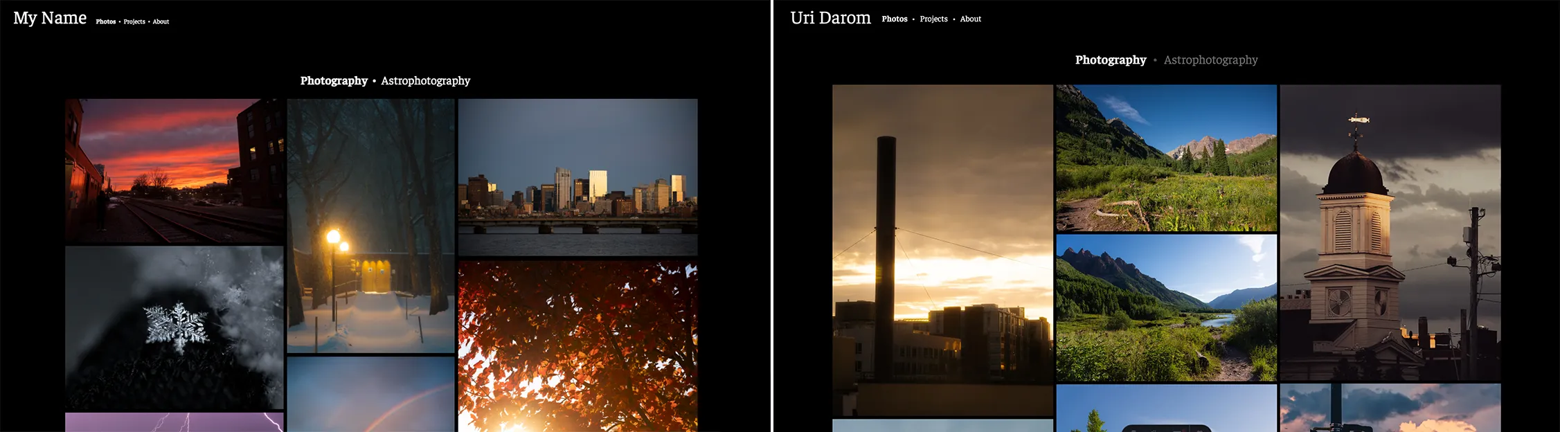Example high-dynamic range target